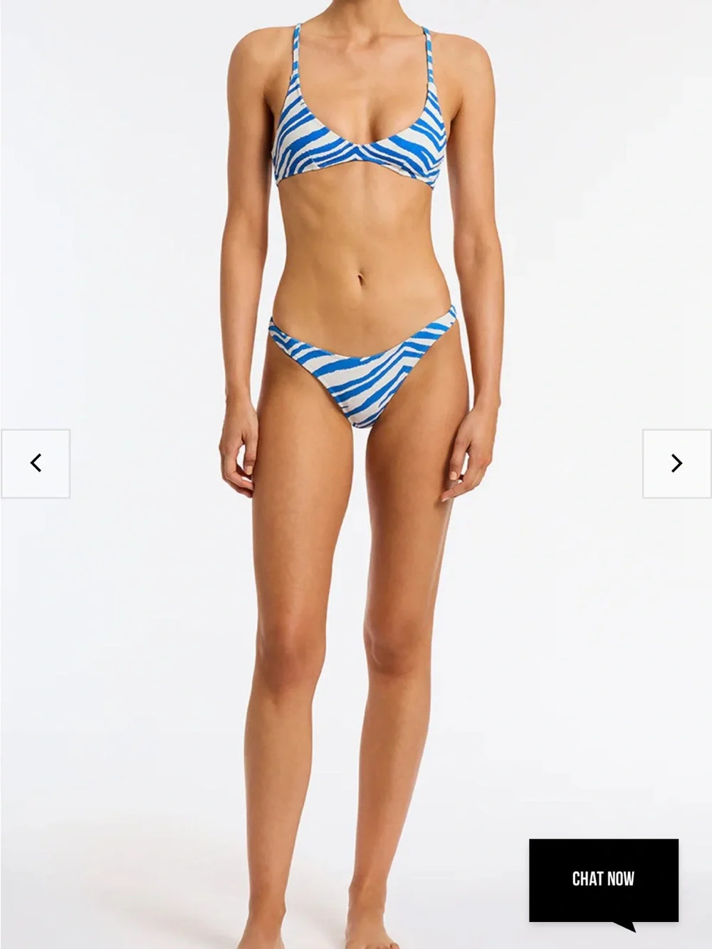 triangl swimwear Blue & White Zebra-Print Bikini Set